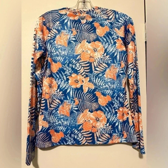 Columbia tidal tee blue Hawaiian long sleeve size S - Picture 3 of 6
